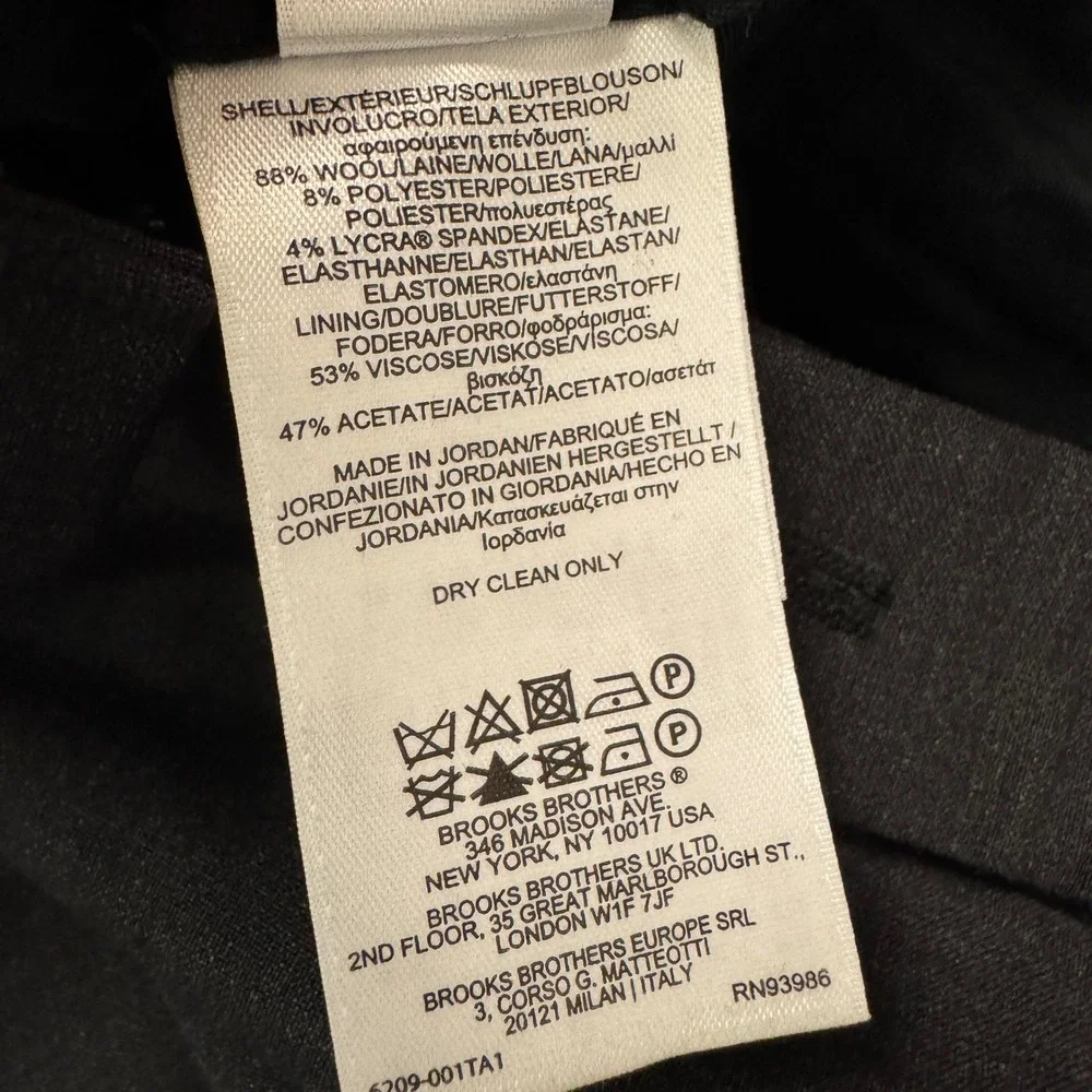 Brooks Brothers Explorer Suit Mens 42R W37 L32 Gray Madison Fitzgerald Wool